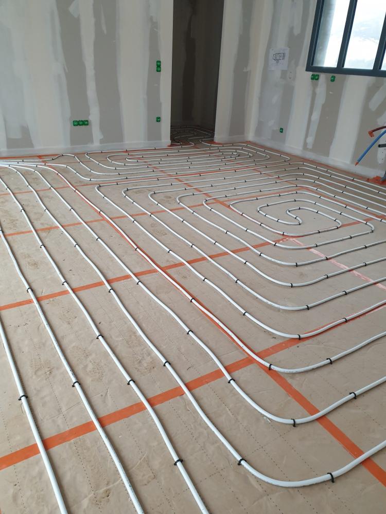 installation chauffage au sol